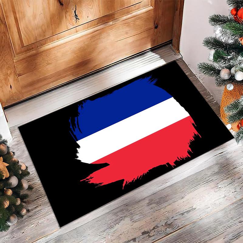 France national football team Printed Flannel Area Rug Non Slip Soft Polyester Floor Carpet Indoor Decor Mat for Bedroom Living Room Sofa