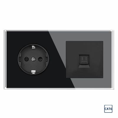 Wall-mounted Power Socket Panel Round-hole Panel Computer Socket