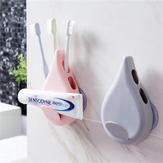 Sucker Brush Container Wall Mounted Type Toothbrush Holder Bathroom  Hole Suction Cup