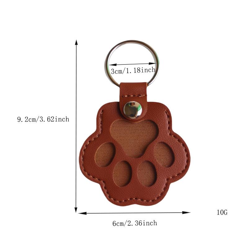 In-Stock Pet Hair Keepsake Keychain: Cute Cat Paw Print Storage Case