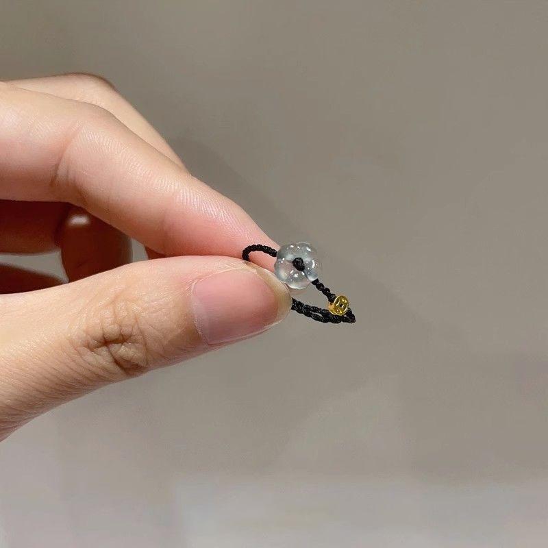 Starší minimalistický květinový mincový pletený prsten geometrický kroucený dutý prsten pro ženy ženský přívěsek párty svatební šperk dárek