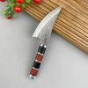 Laser Damascus Kitchen Knives Chef Slicing Meat Fruit Tomato Steak Knife Wood Handle Butcher Boning Knife Barbecue Cleaver Meat