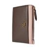 Gucci GG Marmont Double G logo leather card holder women's dark brown with pink