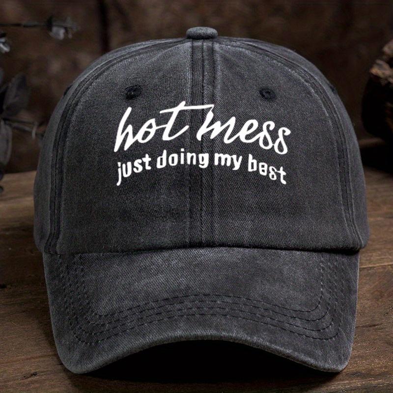 Letter Printed Baseball Cap Classic Washed Old Retro Peaked Cap Outdoor Leisure Sports Breathable Sun Hat