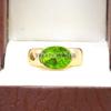 Peridot Oval Cut With 925 Sterling Silver Gold Plated Ring For Men's #B468 JL375683907022