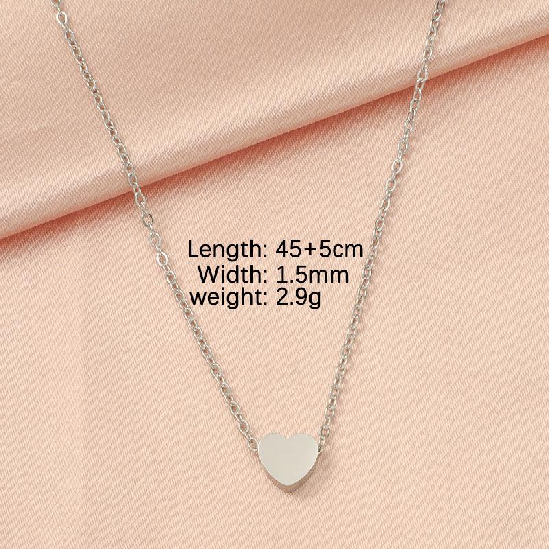 European & American Style Stainless Steel Star, Moon, and Heart Pendant Necklace