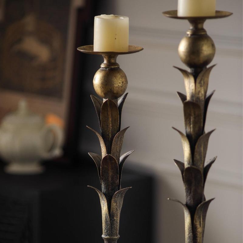 Retro Creative Candle Holders Living Room Desktop Candlestick Luxury Bedroom Decoration Ornament Home Decoration Accessories