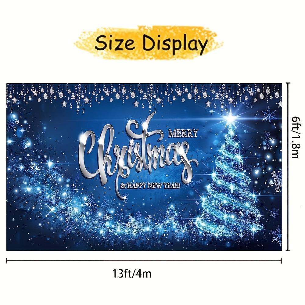 Christmas Decorated Banner Christmas Garage Door Decorations Large Blue Christmas Garage Door Cover Banner Background