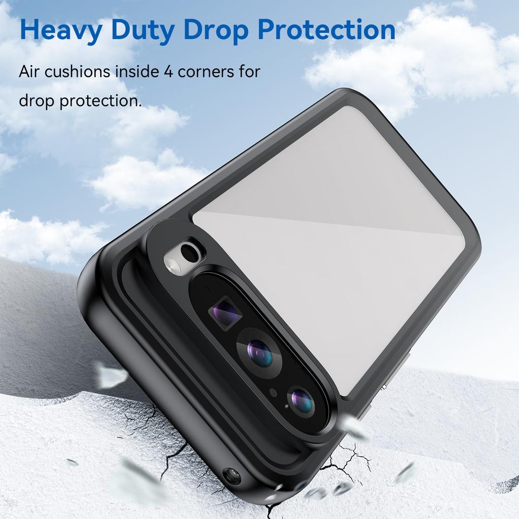 For Google Pixel 9/Pixel 9 Pro Clear Case TPU Frame Acrylic Back Phone Cover