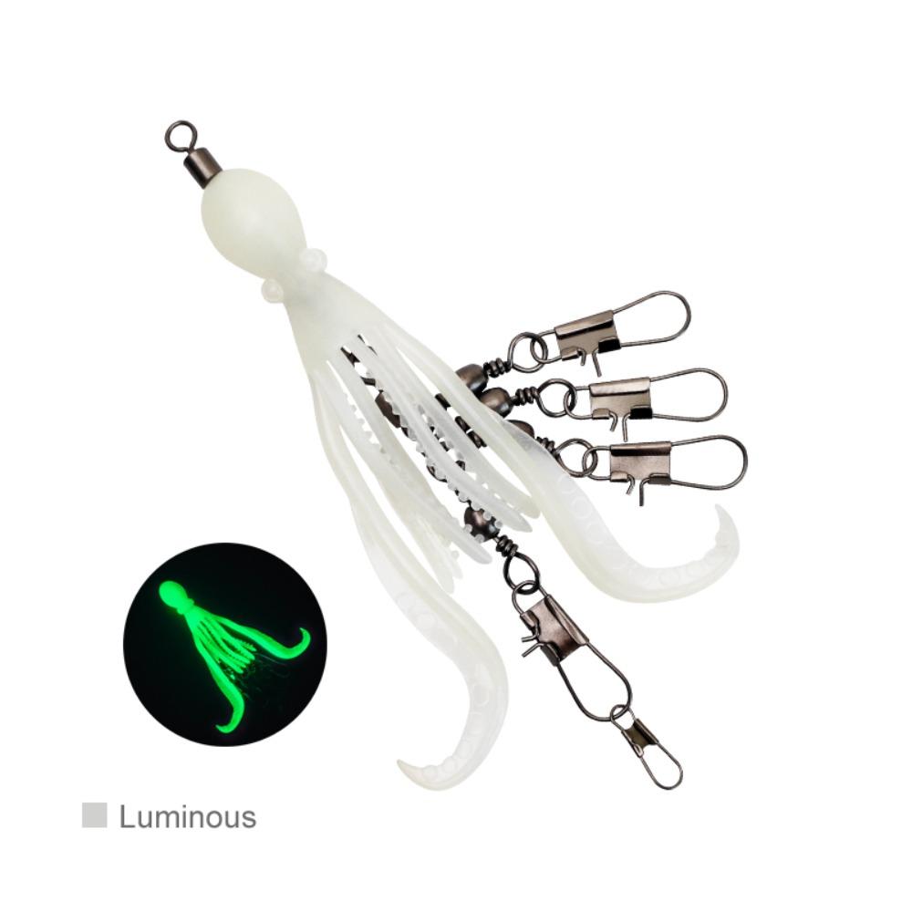 2pcs Bearing Rolling Fishing Connector Pin Silicone Material Swivels Bearing  Angling 3#-Luminous