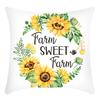 New Thanksgiving Series Printed Sunflower Print Short Plush Sofa Pillow Cushion Cover