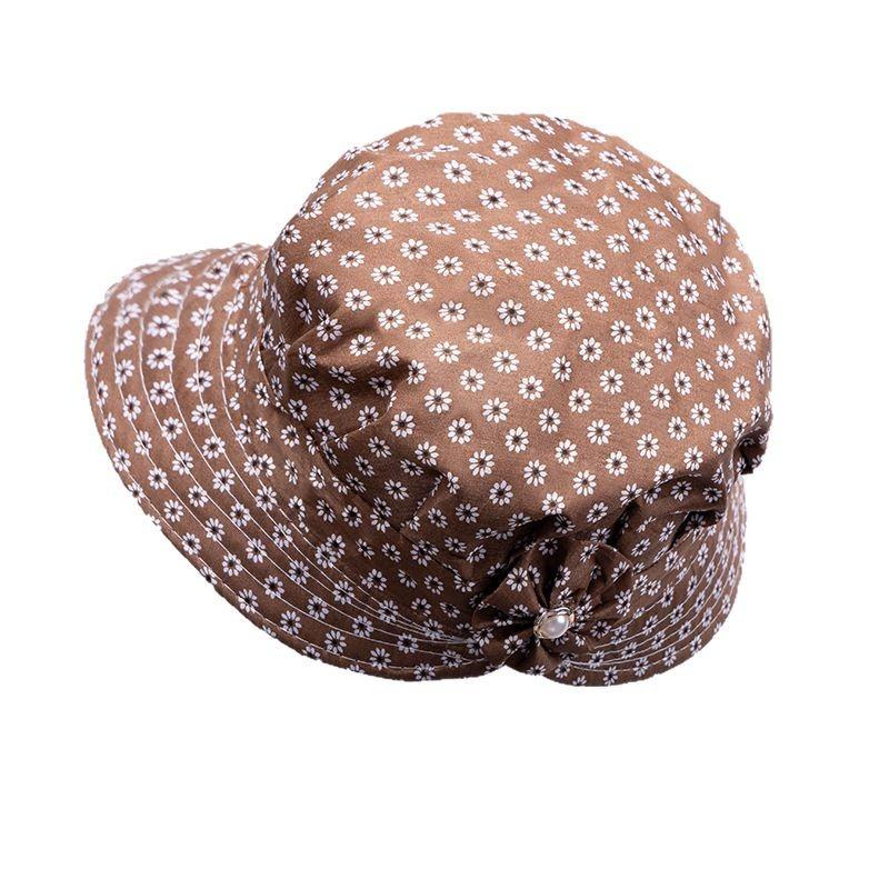 Wholesale summer middle-aged and elderly sunshade sunscreen cap outdoor leisure foldable bucket hat light fashion versatile top hat