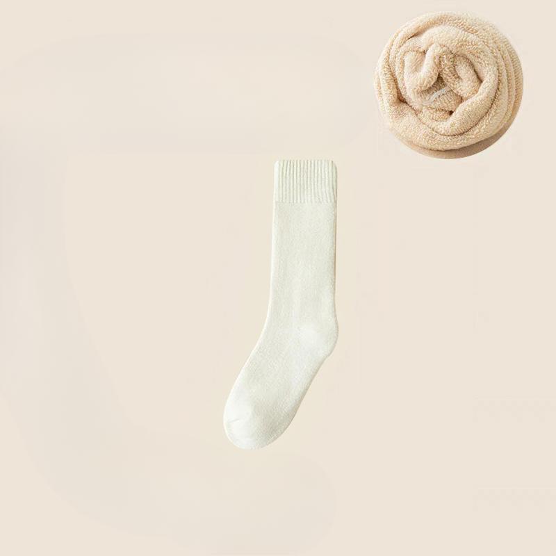 Women Winter Plus Velvet and Thick Type Warm Wool Ring Sleep In The Tube Socks