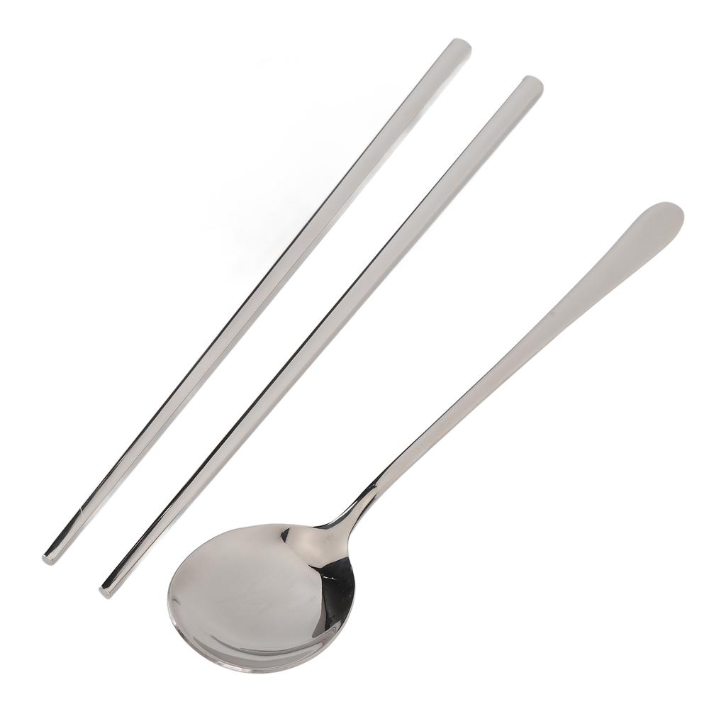 Zestaw Pałeczki Łyżka Stal Nierdzewna Przenośny Zestaw Sztućców Podróżny Zestaw Przyborów Kempingowych