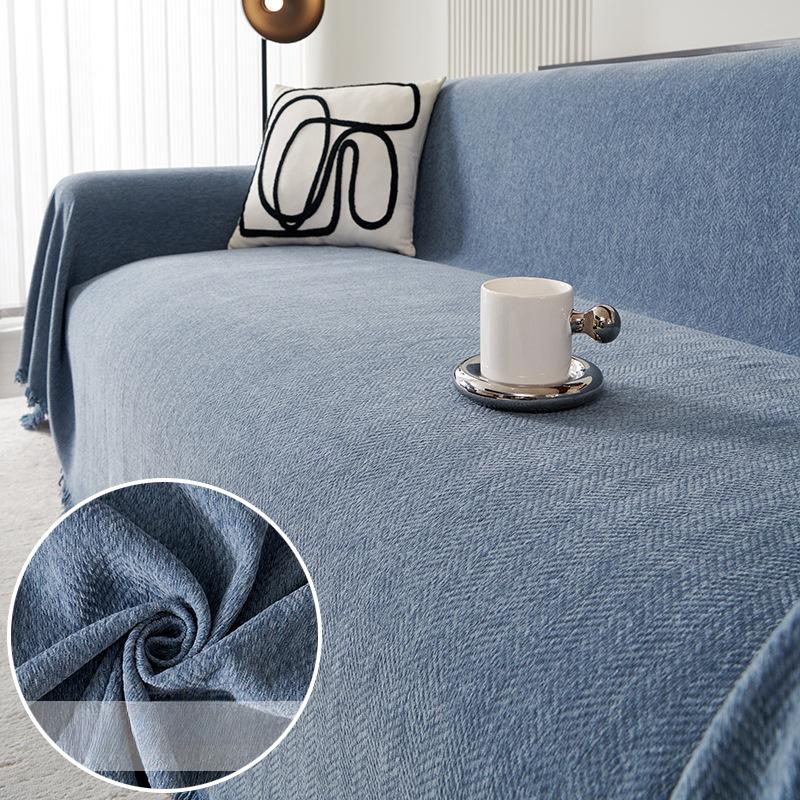 Herringbone Chenille Four Seasons Universal Sofa Towel Cover Cloth High-Grade Sofa Cushion Full Covered Universal Cover Blanket