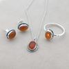 Conjunto de Joyería de Cornalina, Joyería de Plata, Joyería Hecha a Mano, Regalo de Cumpleaños