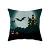 Scary Halloween Theme Pumpkin Bat Black Cat Print Pattern Cushion Cover Home Decor Sofa Decor Throw Pillow Cover