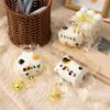 Food-Grade Silicone Cat Fidget Toy Keychain Mini Cute Animals Soft Squishy Pendant Hand Relaxation
