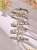 18K Gold-Plated Geometric Zirconia Bracelet with Stainless Steel Buckle