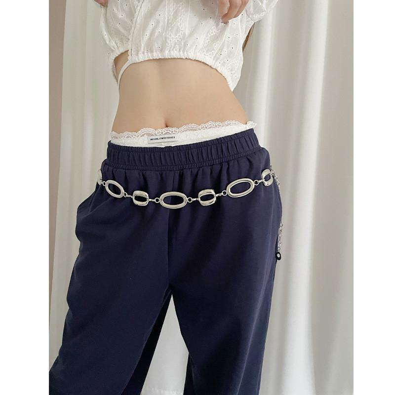 Metal Circle Waist Chain For Women Summer Jewelry With Hook Closure For Casual Wear