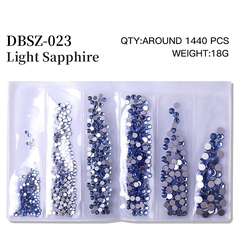 Long Bag Nail Art Jewelry Glass Flat Bottom Diamond Nail Art Diamond Nail Art Jewelry Mixed