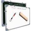 Eduway 2X3 Feet Kunj Non-Magnetic Double-Sided White Board And Chalk Board Combo With 1 Marker And 1 Duster | Ideal Use