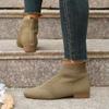 Ankle Sock Boots for Women Fashion Medium Heel Round Head Knitted Short Chelsea Boots