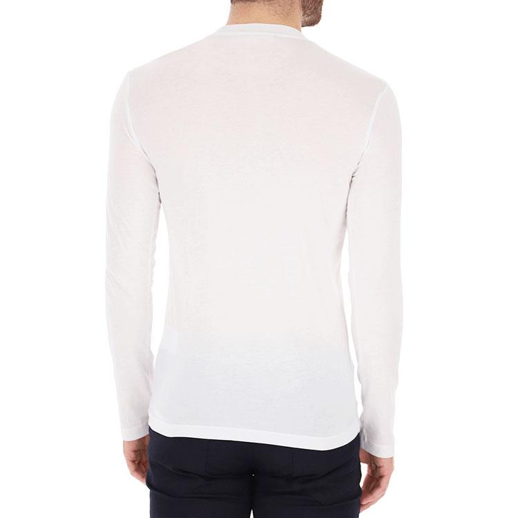 Emporio Armani Letter Logo Printed Casual Crew Neck Long Sleeve T-Shirt Men tops White 8N1TN8-1JPZZ-0146