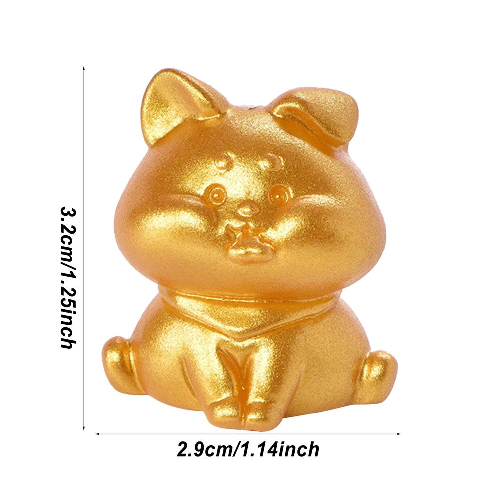 Golden Resin Animal Statue Ornament ChineseZodiac Rat Ox Tiger Rabbit Dragon Snake HorseSheep Monkey Chicken Dog Pig Desk Decor