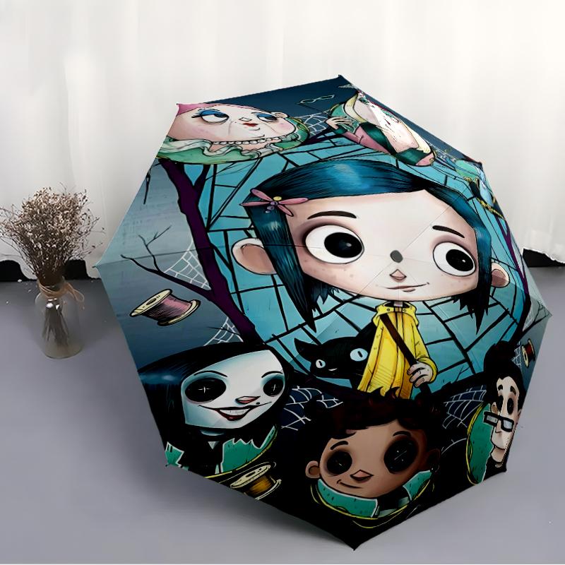 1pc Coraline (2) Umbrella, Sun Protection, And UV Shielding. It Has Eight Sturdy Ribs for Outdoor Use And Perfect Gift