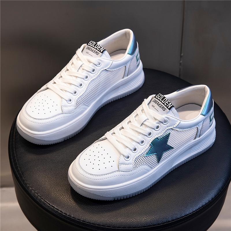 

Little white shoes women s summer 2025 new casual through the net sports single shoes women s muffin and breathable women s shoes 40