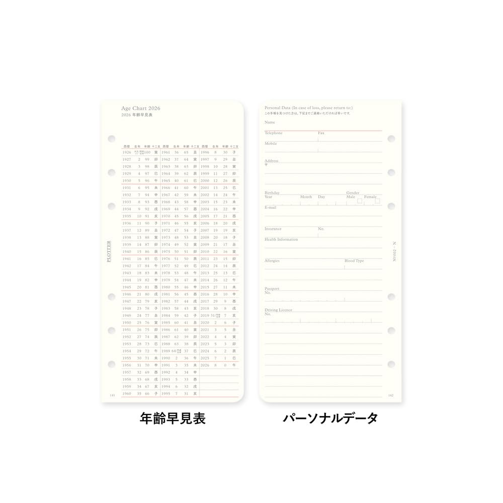 PLOTTER System Notebook Refill 2026 Narrow Weekly Left 77718175 (Starts January 2026)