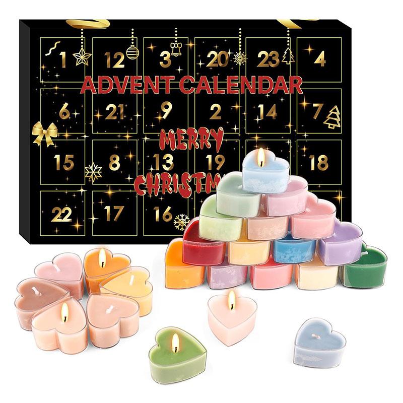 

Heart-Shape Aromatherapy Candle Blind Box Creative Romantic Valentine Day Candles Christmas Aromatherapy Candles Advent Calendar (As shown-15313)-
