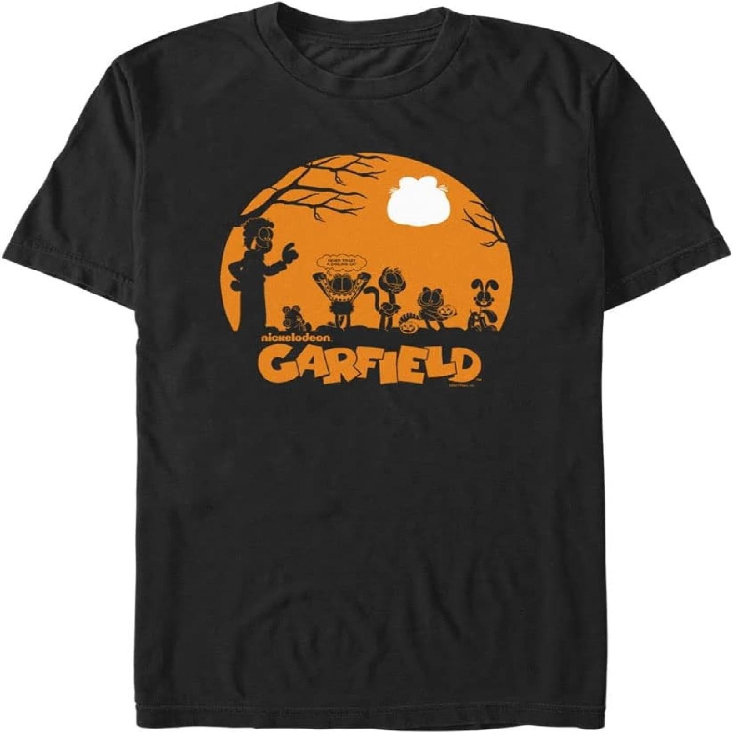 Nickelodeon Большие размеры Мужские футболки с коротким рукавом Garfield Haunt S