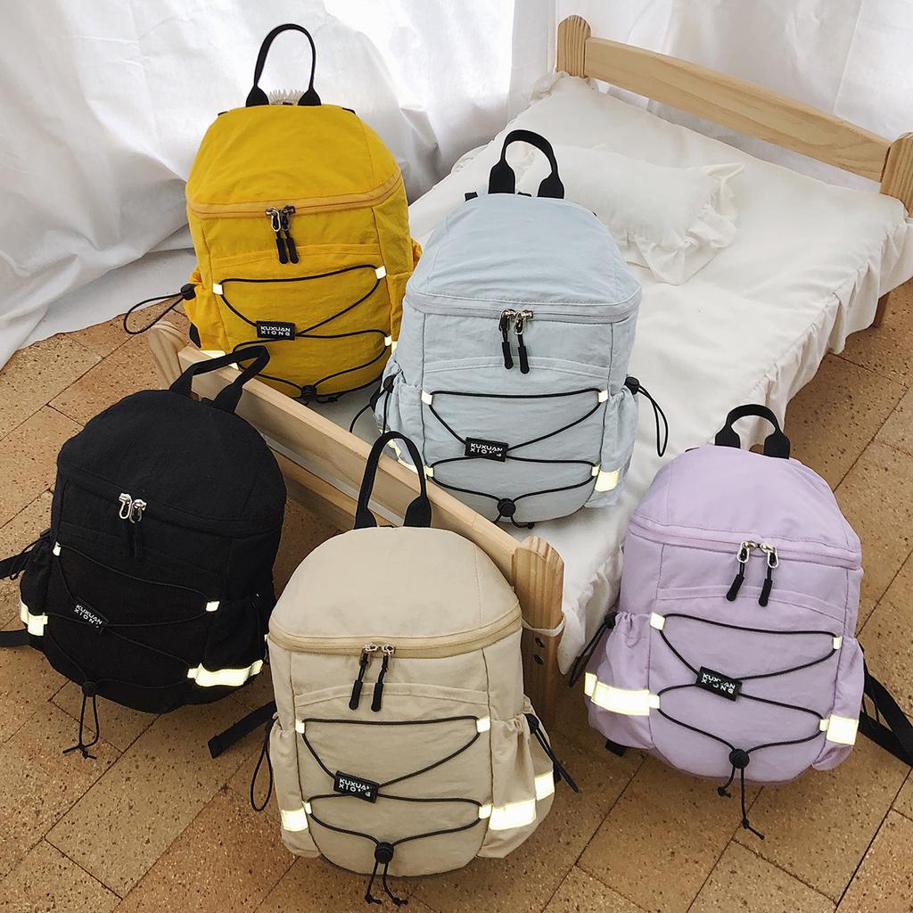 Schoolbag Mountain Low Saturation Color Scheme Relaxation Function Wind Backpack Couple Short Trip Commuter Light Travel Backpack