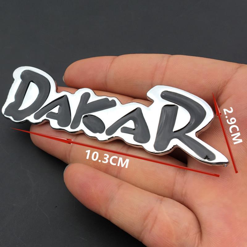 Adatto per adesivi personalizzati in metallo per auto Dakar, distintivi di modifica per fuoristrada rally SUV, distintivi posteriori e adesivi per carrozzeria