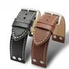 20mm 22mm Genuine Leather Watch Strap for Men Compatible with Hamilton Navy Field Khaki Eternal Jazz Smart Watch Strap