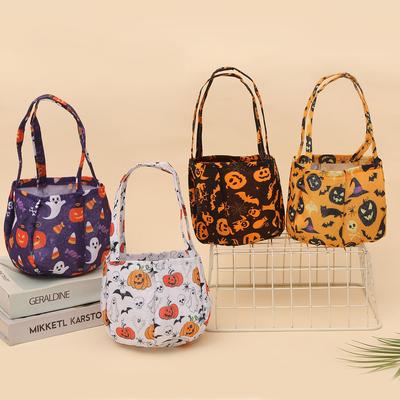 New Halloween Double-handled Non-woven Candy Bag - Pumpkin Ghost Witch Handbag for Party Decoration