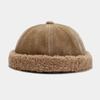 Beanie-Mütze, verdickte Wintermütze, Verschlussbandmütze, Damenmütze, verdickte Plüschmütze ohne Krempe