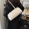 New High-end Underarm Bag Vintage Style Women's Shoulder Bag PU Commuter Tote Bag Fashion Solid Color Handbag