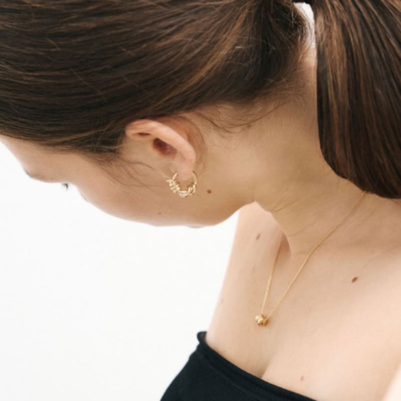 Poery Knot Hoops_Silver