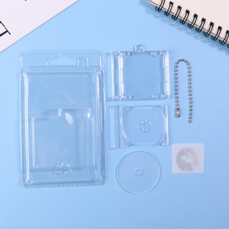 Acrylic Disc Album Pendant Keychain Blank Disc Box Keychain Suitable For Keychain Backpack Pendant Chain Clip Keychain