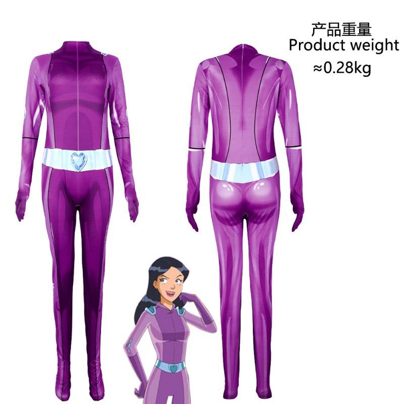 

Хэллоуин аниме шпионка группа цельный колготки Ангелы Чарли 5 девушка агент 200 фиолетовый