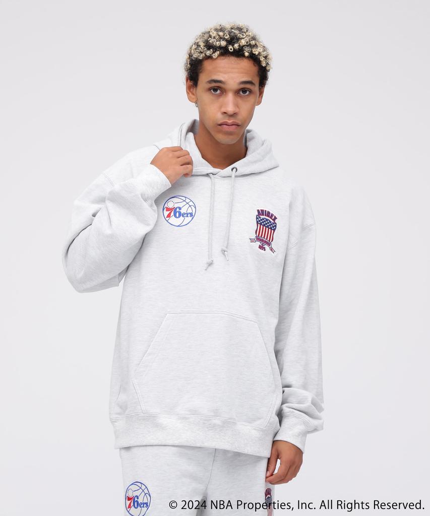 Avirex NBA Size Hoodie, Men's, M, 110, Blue, 783-5131003