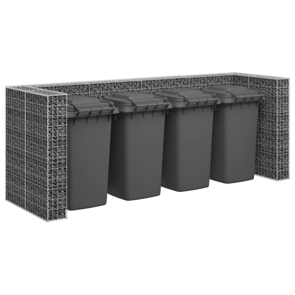 Vidaxl Gabionen-Abdeckung für Mülltonnen, Stahl, 320 x 100 x 120 cm