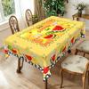 1pc Rectangular Tablecloth Yellow Summer Fruit Print Table Cover For Dining Kitchen Party Dustproof Oilproof Decorative Use