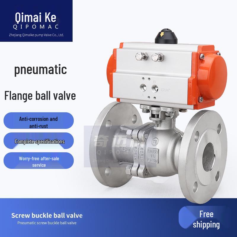 Explosion-Proof 304 Stainless Steel Pneumatic Flanged Ball Valve Q641F-16P