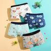 Four-Pack Boys' Pure Cotton Boxer Briefs: Small, Medium, Large Cartoon Underwear
