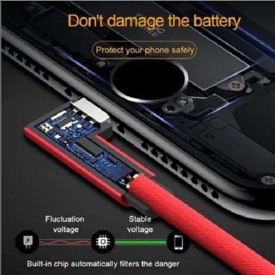 Degree Pin 90 Usb Cable For Iphone Huawei Fast Charging Cable