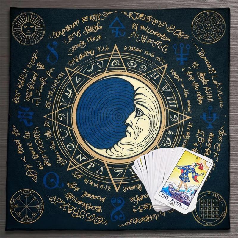 Square Flannelette Tarot Altar Cloth Board Game Pad Astrological Oracles Pad Table Cover Card Mat Divinations Tablecloth